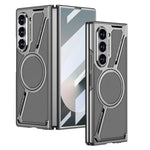 Premium Electroplated Leather Magnetic Case for Samsung Galaxy Z Fold 6