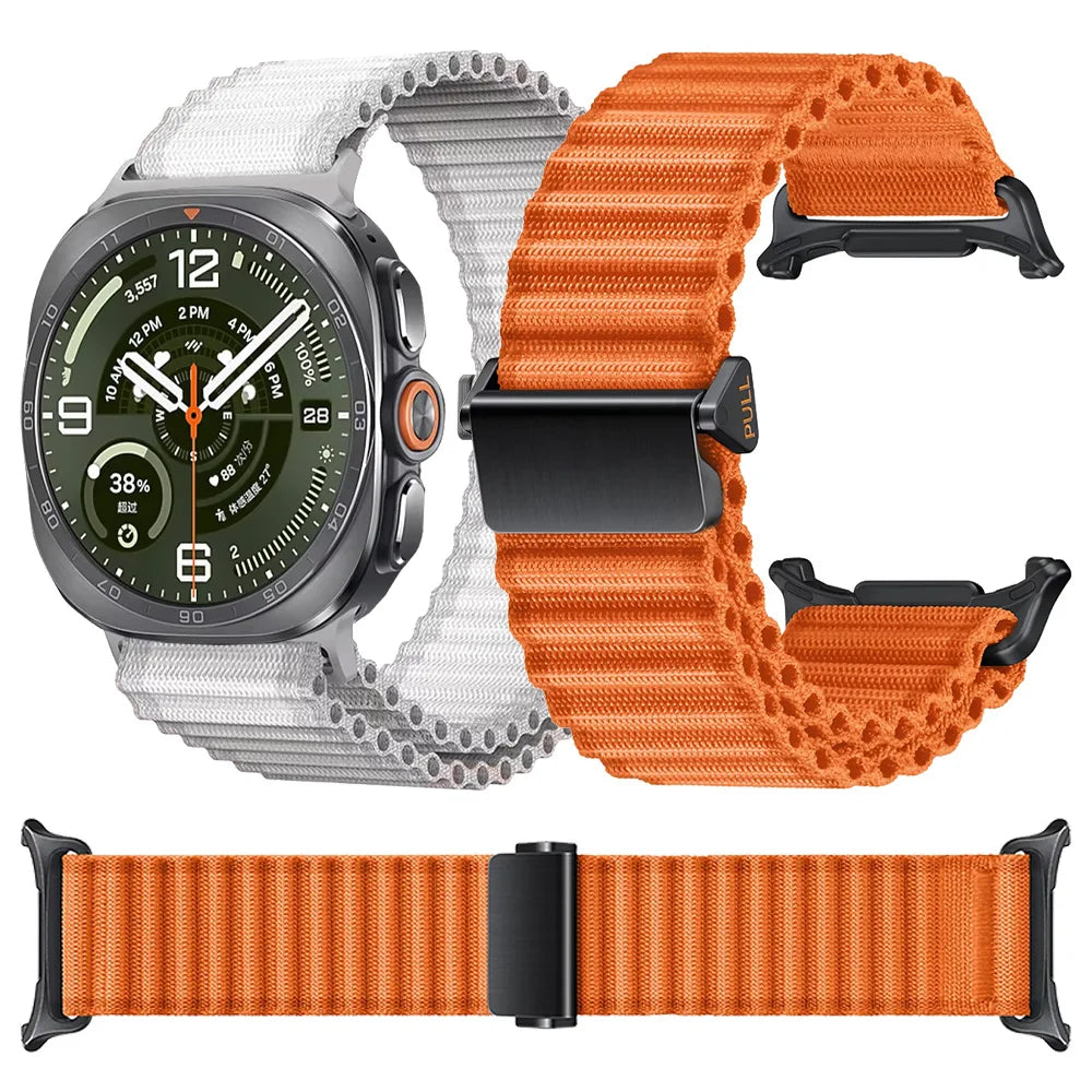 Nylon Braided Quick-Release Watch Band for Samsung Galaxy Watch Ultra 2