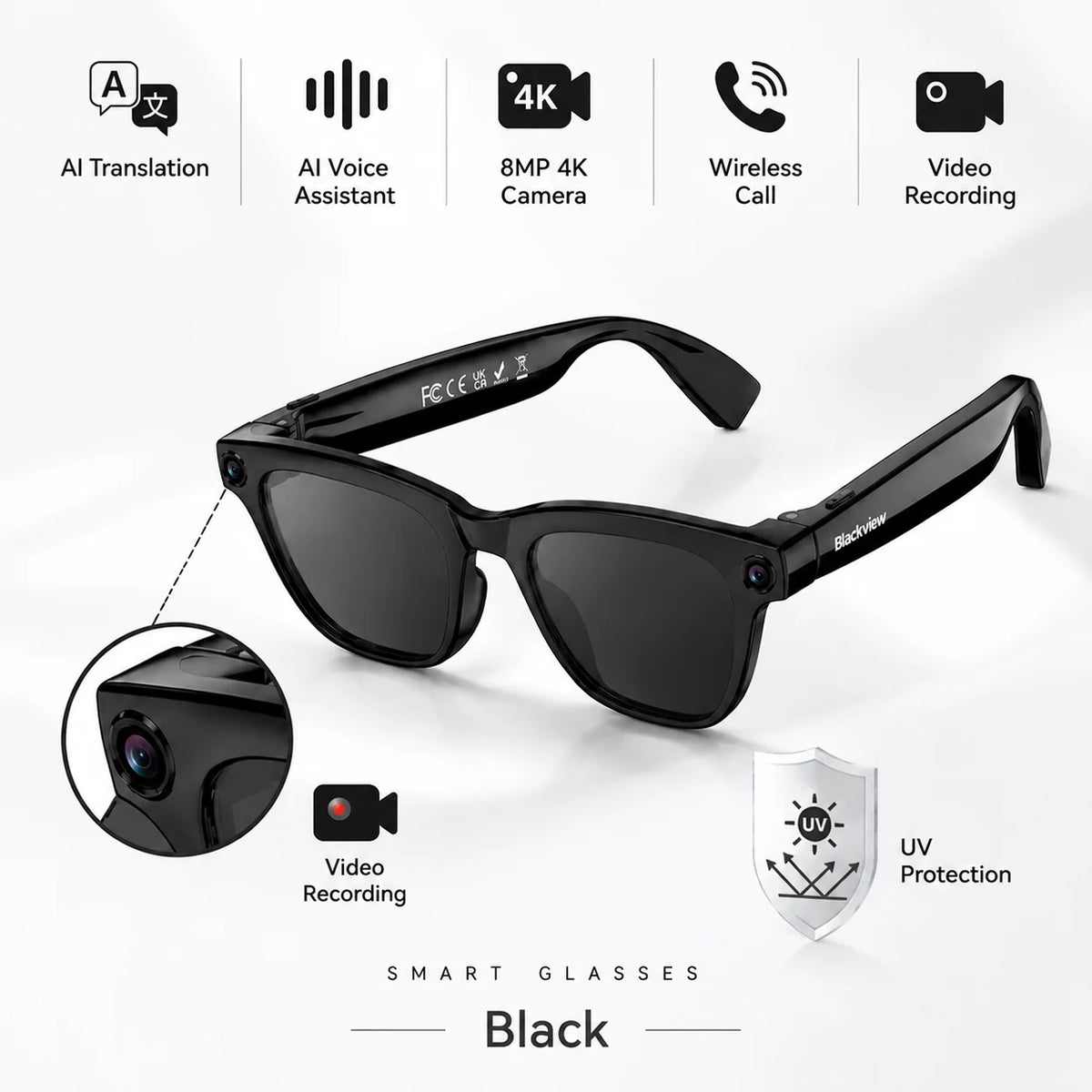 Blackview BV300 139-Language AR Smart Glasses