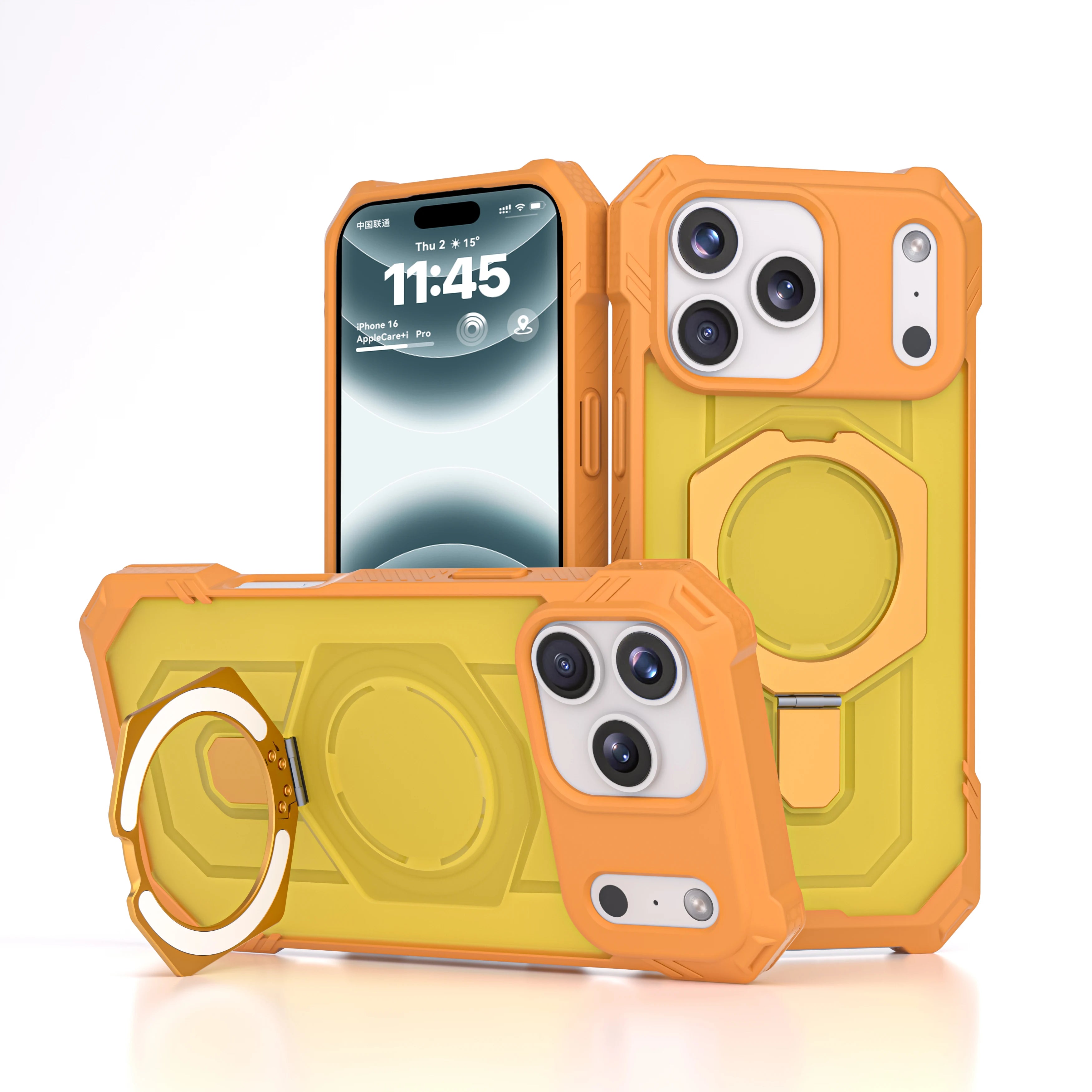 iPhone 17 Series MagSafe Case with 360° Stand Reinforced Corner Protection