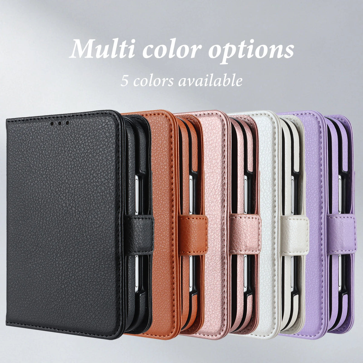 5-Card Flip Wallet Case with Kickstand for iPhone Duo