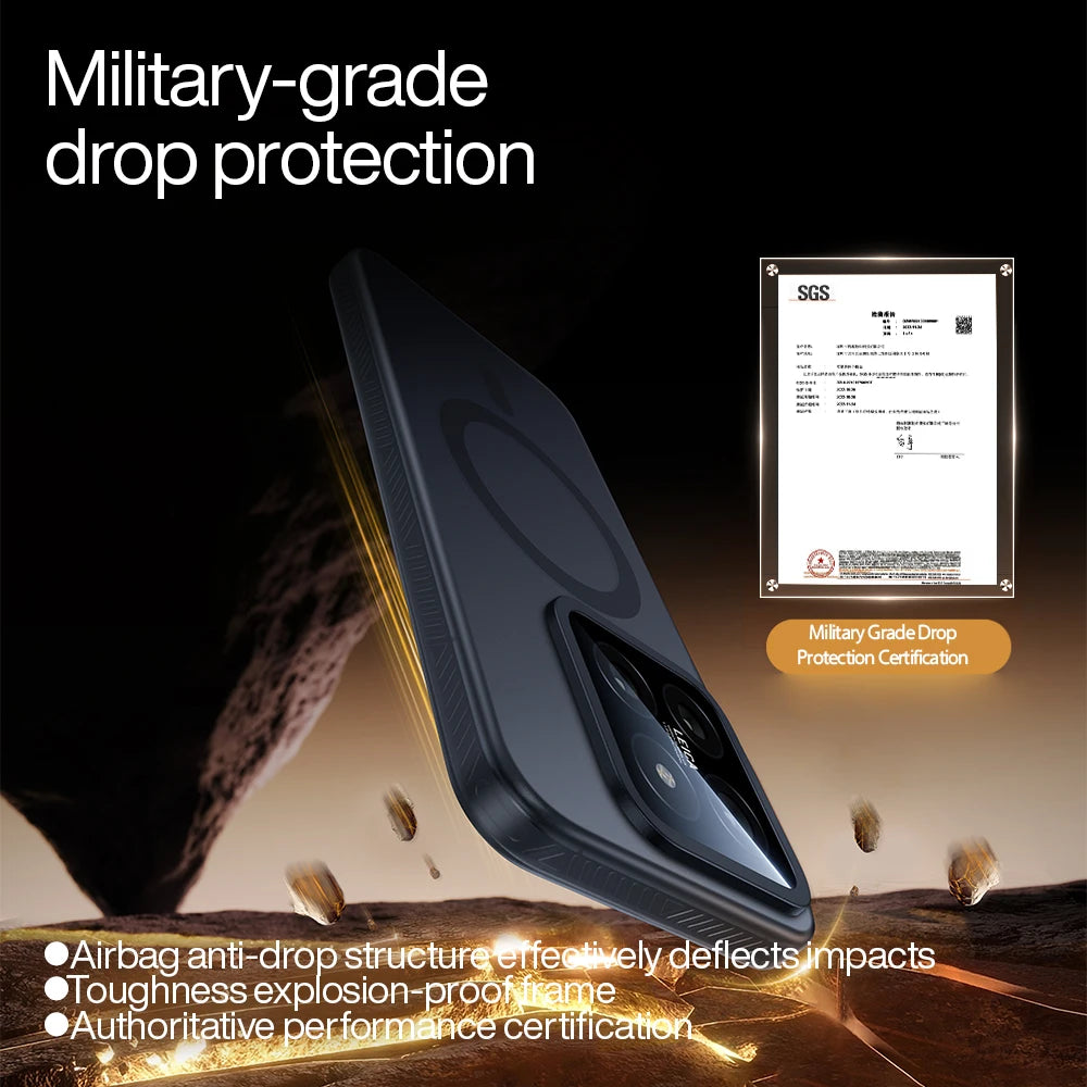 Xiaomi 14 Series Magnetic Wireless Charging Phone Case with Anti-drop Protection