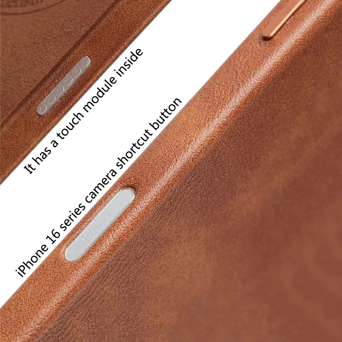 Luxury Retro PU Leather MagSafe Case for iPhone 16 Series