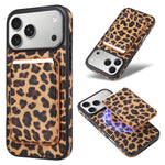 MagSafe Compatible Leather Case with Detachable Card Holder for iPhone 17 Series