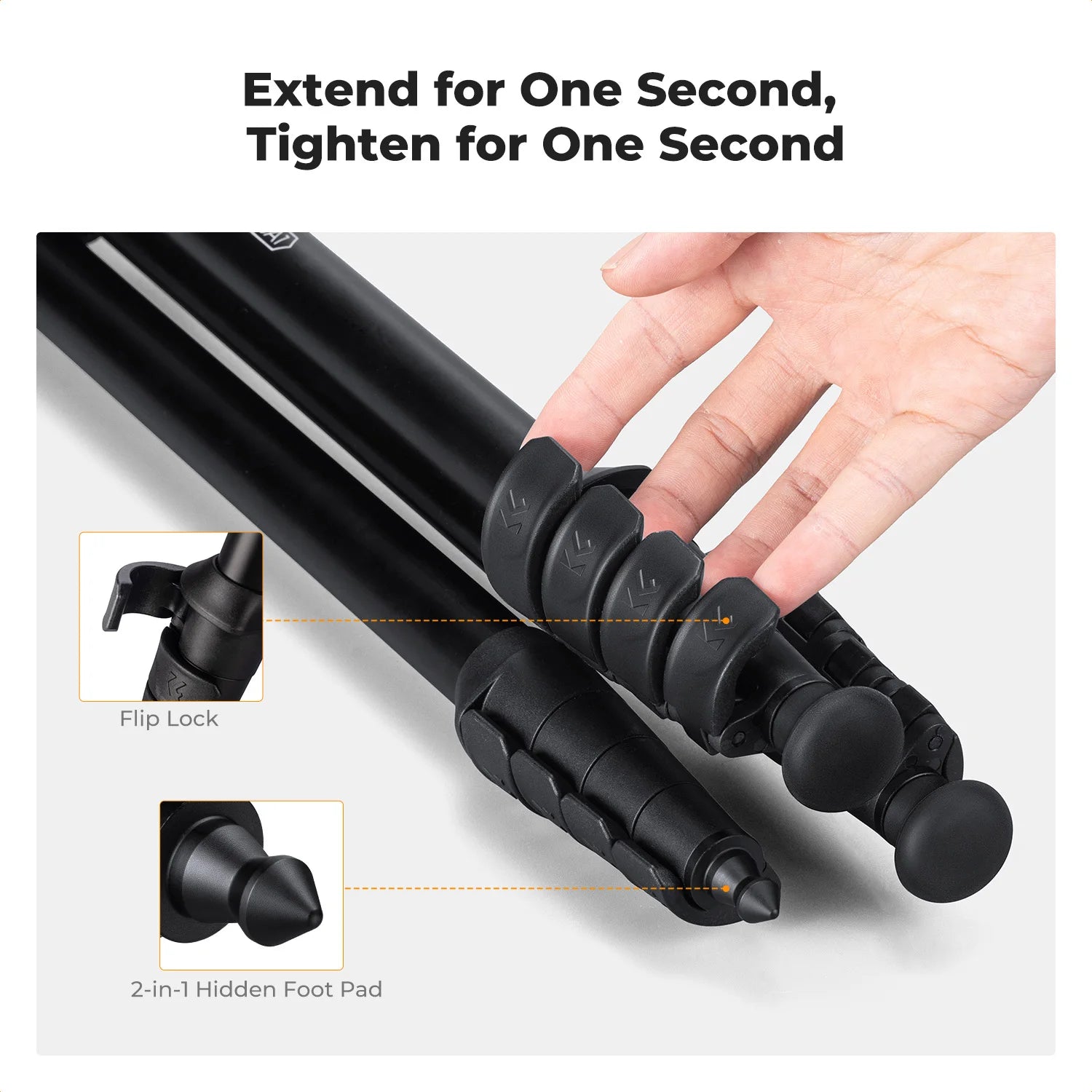 K&F Concept 63" Aluminum Travel Tripod