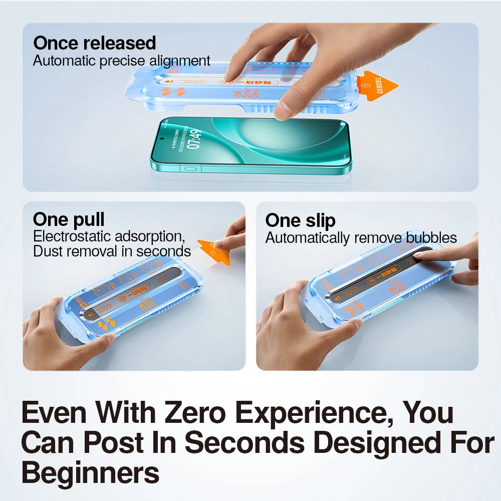 2-Pack Dust-Free Tempered Glass Screen Protector with Automatic Bubble Removal for OPPO Find X9 Series
