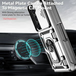 360° Protection Slide Camera Lens Armor Case with Ring Holder for Samsung Galaxy Z Fold 7