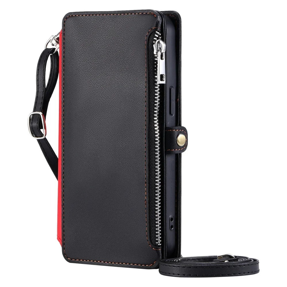 Zipper Wallet Crossbody Case for Samsung Galaxy S25 Series
