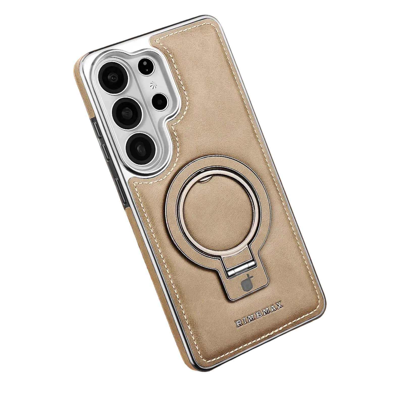 Premium Leather Magnetic Case with Ring Kickstand for Samsung Galaxy S26 Series
