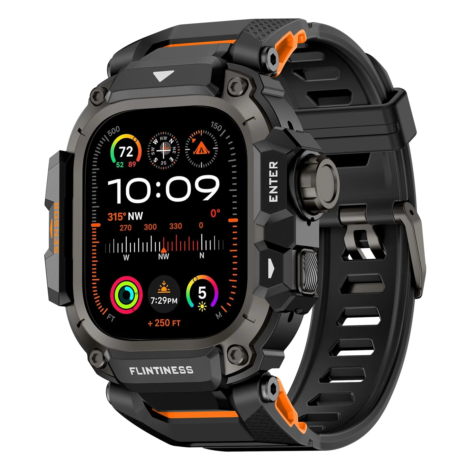 Shockproof Rugged Strap with Bumper Case for Apple Watch Ultra 2