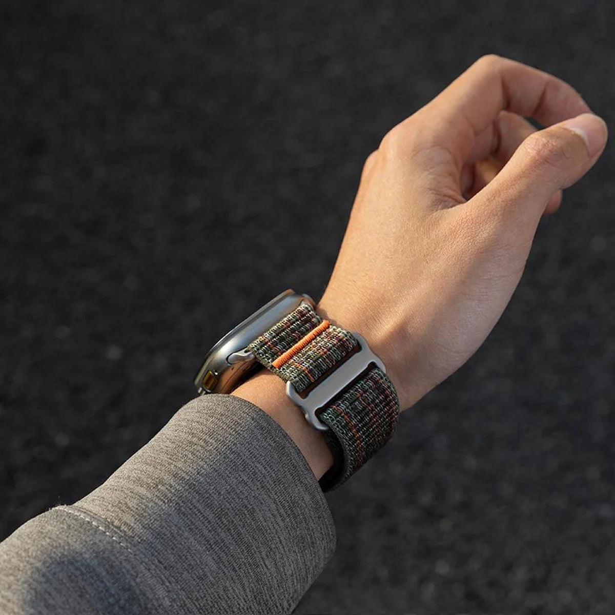 Nylon Trail Loop Strap with Metal Quick-Release Connectors for Apple Watch