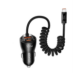 Essager 108W Dual Port Car Charger with Spring Cable