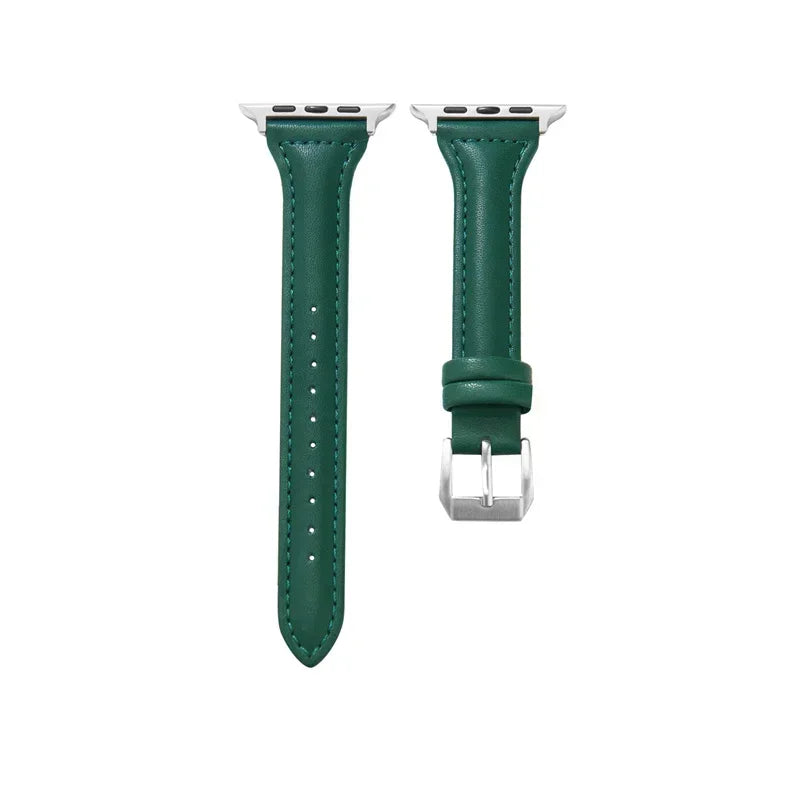 Premium Slim Leather Replacement Strap for Apple Watch