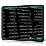 Excel Shortcuts Reference Mouse Pad With Stitched Edge