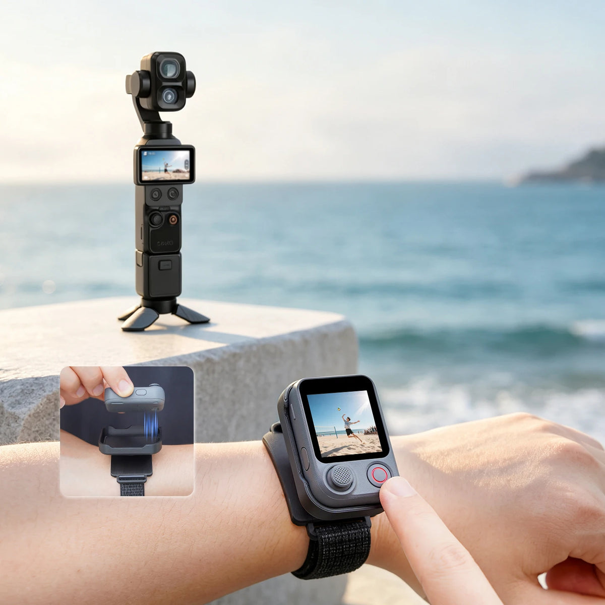 FLYMILE Magnetic 360° Rotating Wristband Stand for DJI Osmo FrameTap