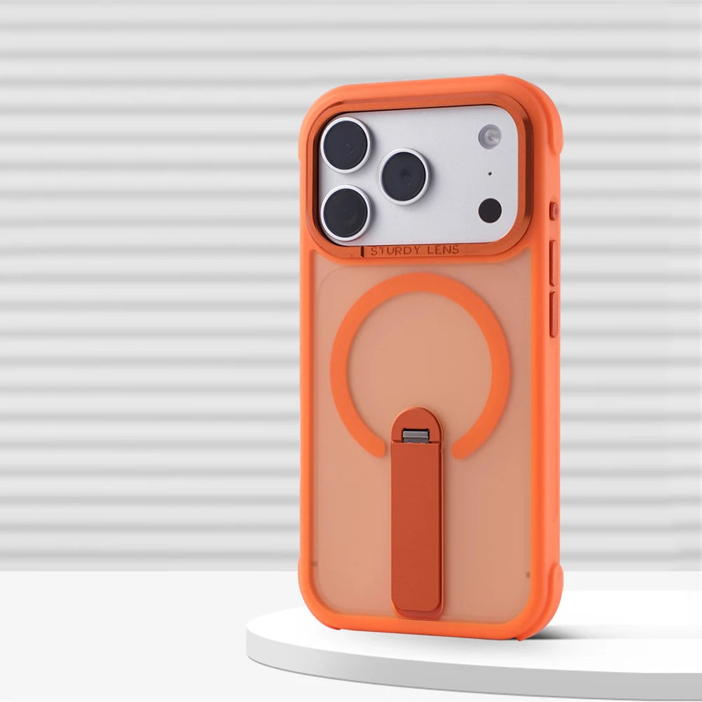 Shockproof Case with Integrated Ring Grip Kickstand for iPhone 18 Series