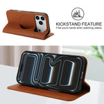 Strong MagSafe Leather Wallet Case with Card Slot for iPhone 17 Series