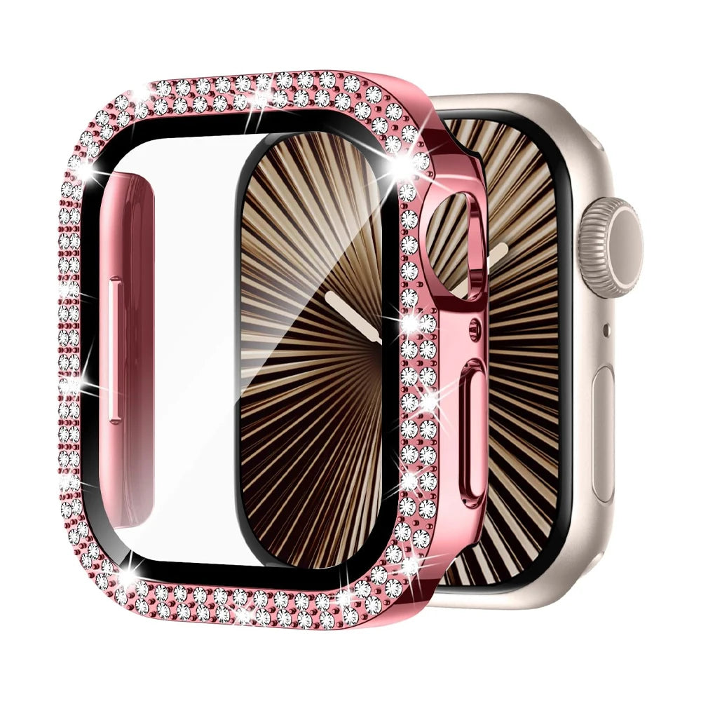 Apple Watch Protective Diamond Bumper Case with Built-in Tempered Glass