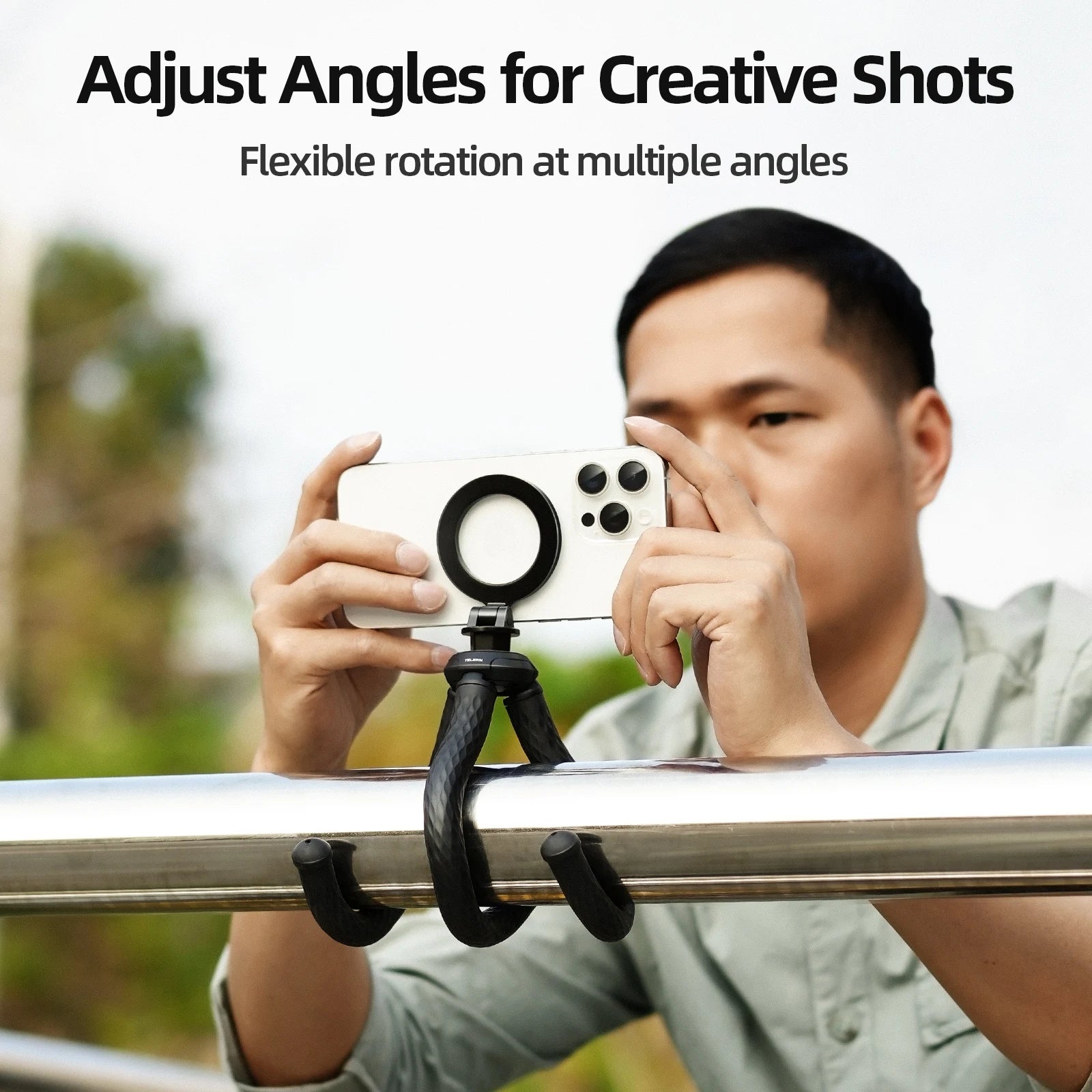 TELESIN Octopus Magnetic Quick Release Tripod – Flexible & Secure
