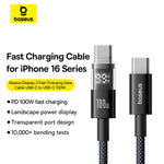 Baseus 100W USB-C Cable with LED Display