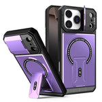 Shockproof Armor MagSafe Case with Flip Camera Protection and Stand for iPhone 17 Series