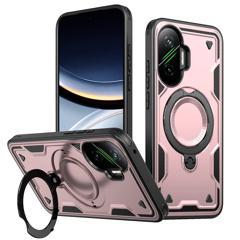 Xiaomi POCO F7 5G Military-Grade Case with 360° Magnetic Ring Stand