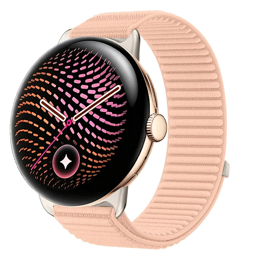 Elastic Nylon Velcro Adjustment Watch Band for Google Pixel Watch 3