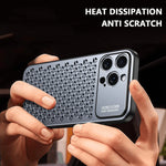 Luxury Honeycomb Metal Phone Case for iPhone 16 Series