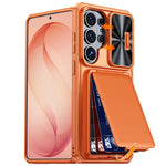Luxury Executive Wallet Case with Privacy Camera Slide for Samsung Galaxy S26 Ultra