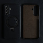Genuine Leather Case with 90° Rotating Magnetic Bracket Stand for Samsung Galaxy A26