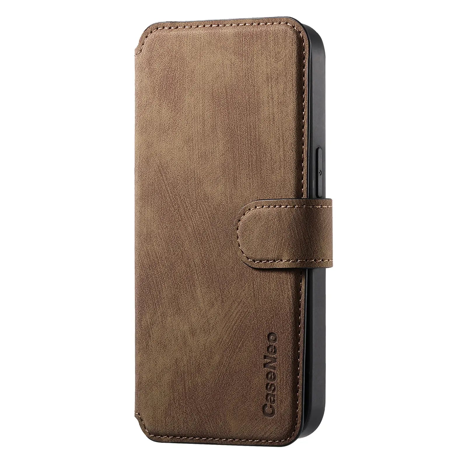 Premium 2-in-1 MagSafe Leather Case with Flip Card Holder for iPhone 17 Series