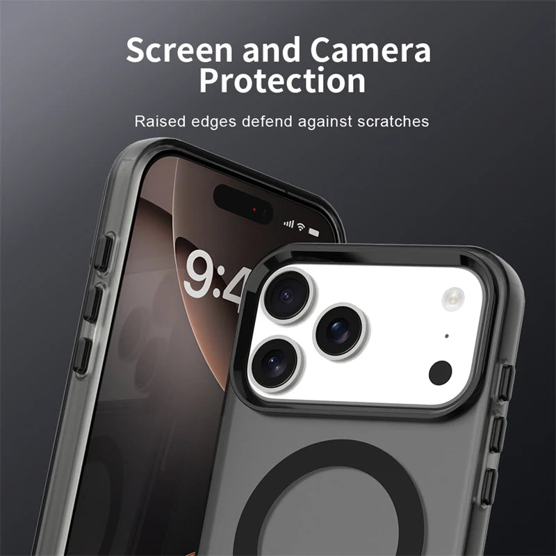 Luxury Frosted Silicone MagSafe Case for iPhone 17 Series