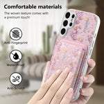 Premium Embossed Leather Case with Removable Card Holder for Samsung Galaxy S26 Series