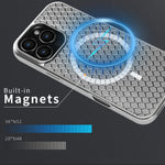 Glossy Silver Quilted MagSafe Case with Raised Camera Lens Protection for iPhone 15 Series