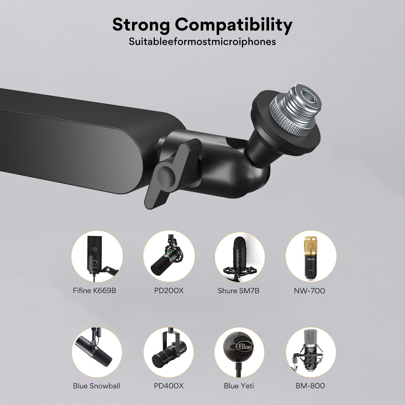 Maono BA92 Professional Adjustable Suspension Boom Scissor Microphone Arm Stand
