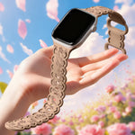 Silicone Floral Engraved Band with Scalloped Edges for Apple Watch