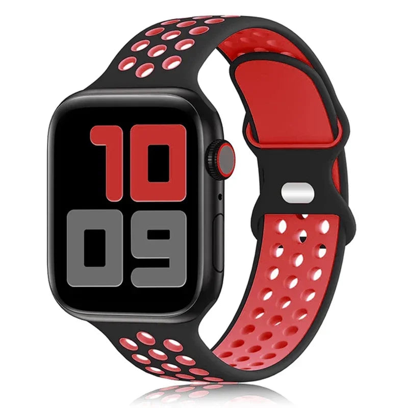 Breathable Sport Silicone Replacement Band for Apple Watch