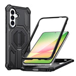 Shockproof PC+TPU Kickstand Case with Magnetic Attachment for Samsung Galaxy A27