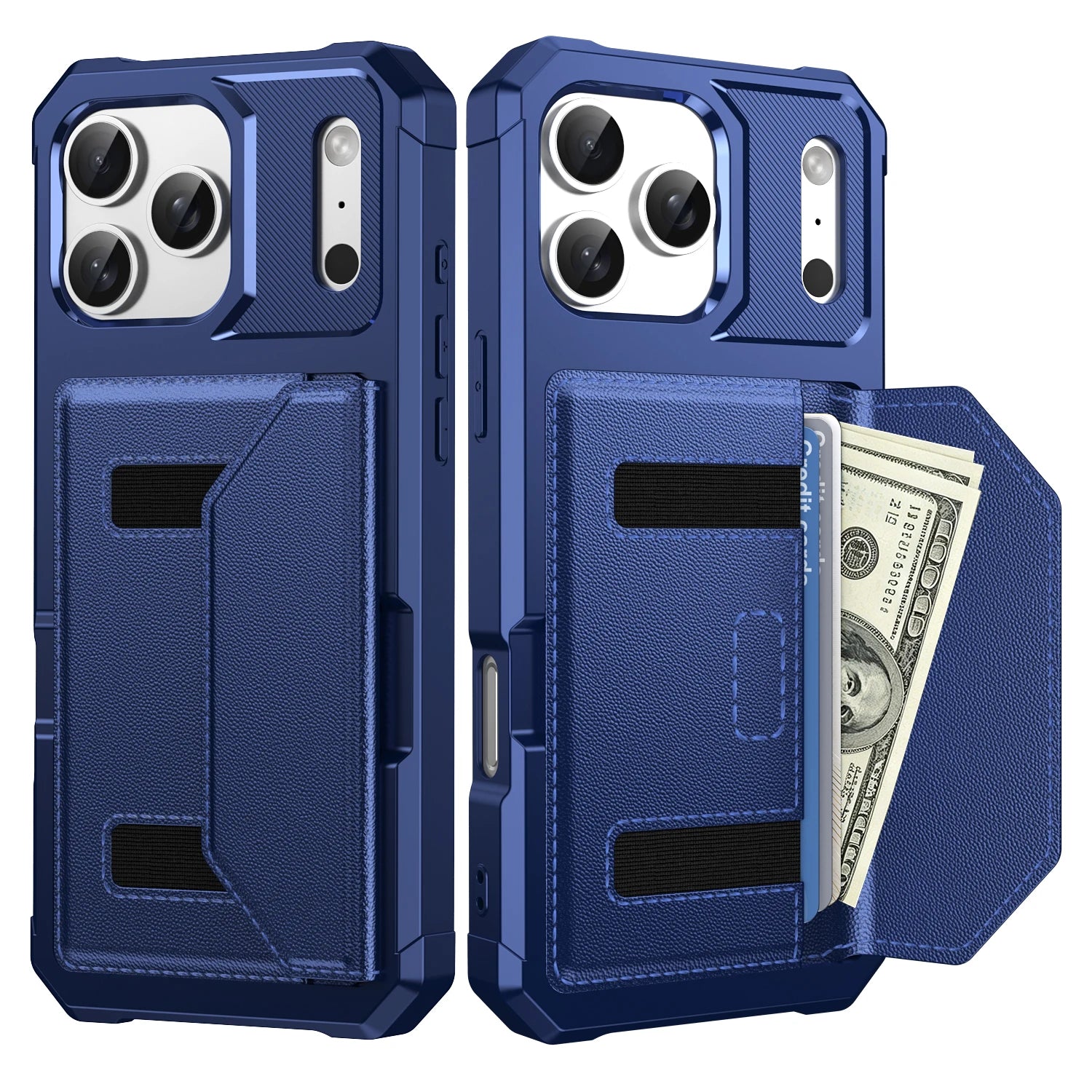 Shockproof Leather Phone Case with Card Storage for iPhone 17 Series