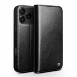 Premium Genuine Leather Flip Case with Kickstand for iPhone 17 Series