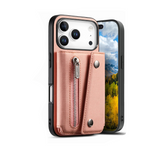 MagSafe Compatible Leather Case with Detachable Zipper Pocket for iPhone 17 Series