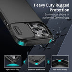 Heavy-Duty Shockproof Case with Sliding Camera Protector for iPhone 16 Series