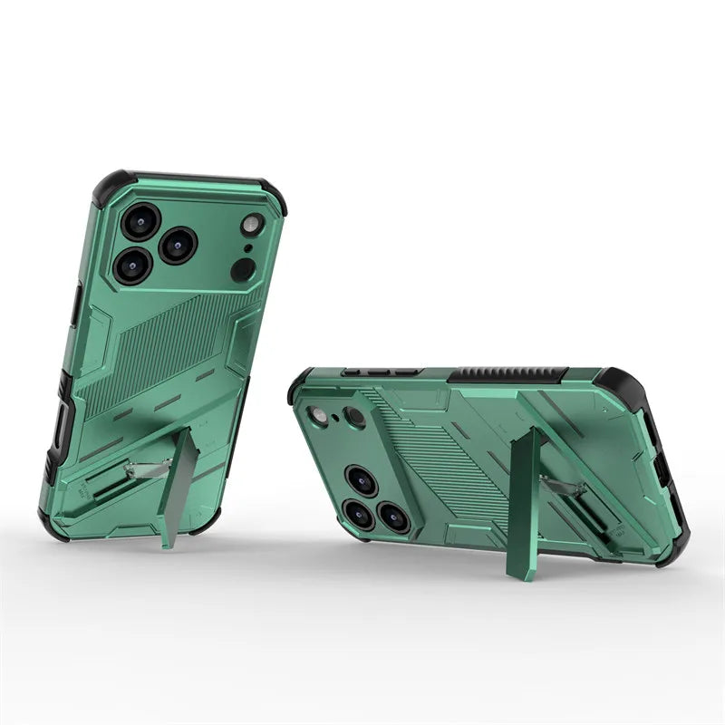 iPhone 17 Series Punk Style Bumper Shield Protective Case with Holder