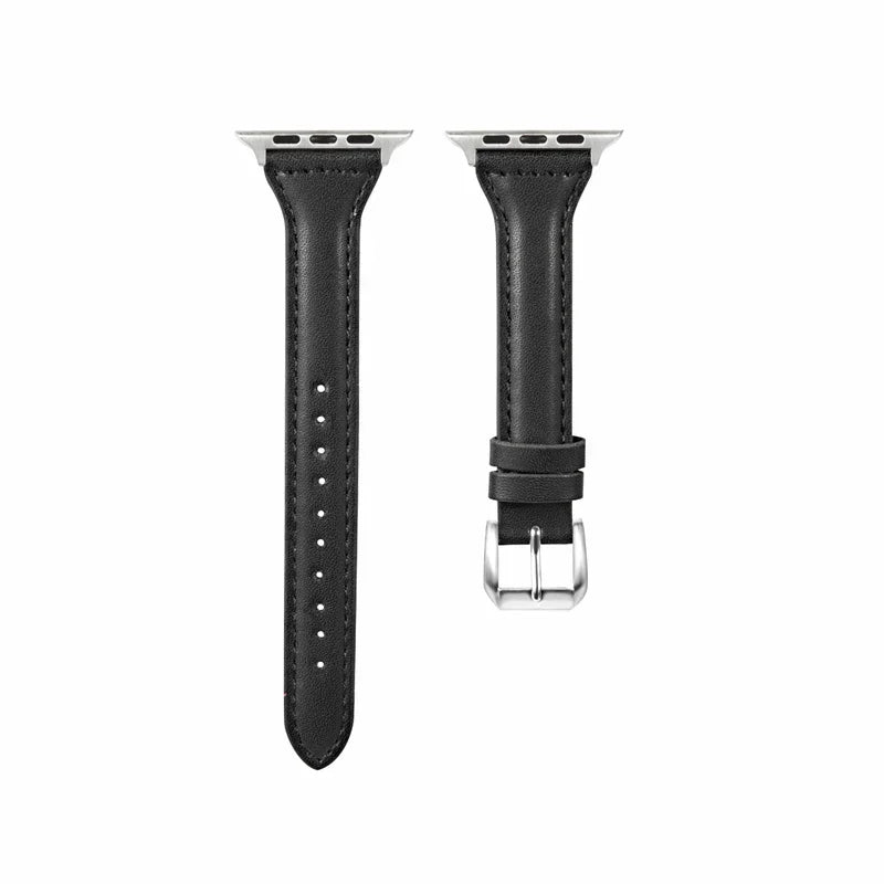 Premium Slim Leather Replacement Strap for Apple Watch