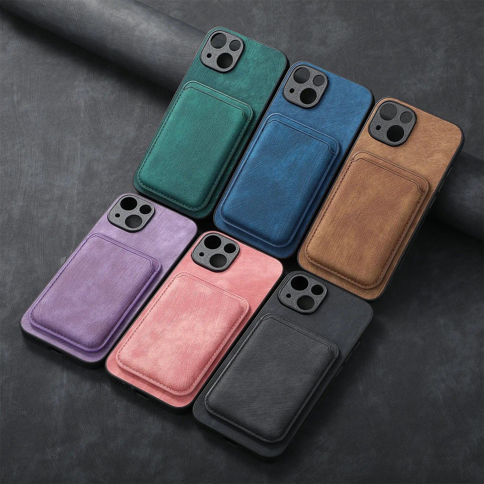 2-in-1 Detachable MagSafe Card Slot Leather Case for iPhone 15 Series