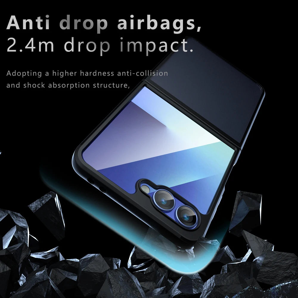 Airbag Shockproof TPU+PC Clear Matte Case for Samsung Galaxy Z Flip 7