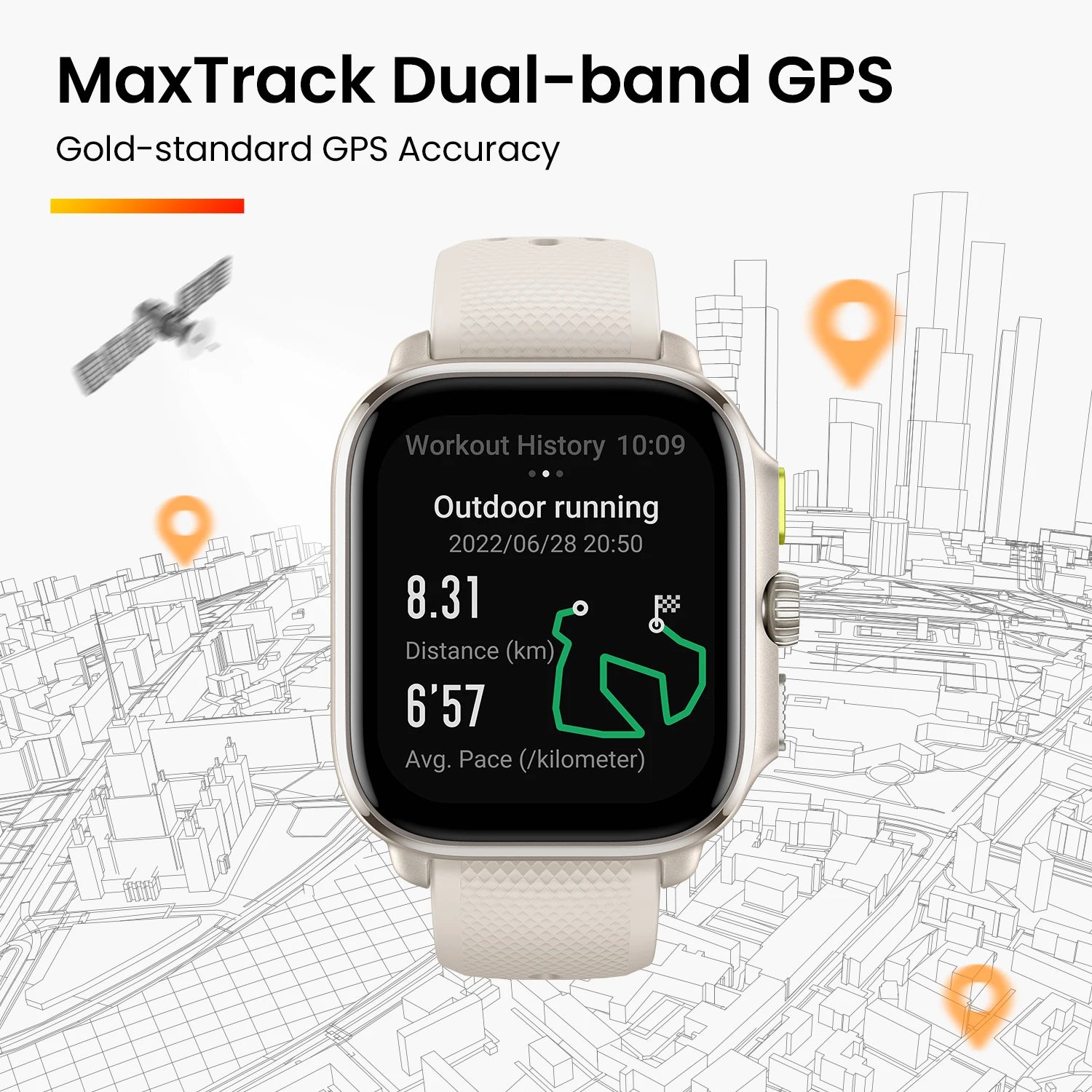 Amazfit Cheetah 44mm GPS Smartwatch with 150+ Sports Modes and Heart Rate Tracking