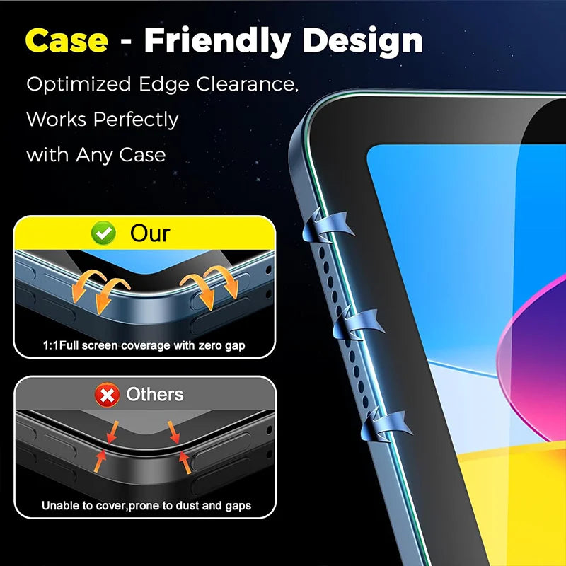 Dust Removal Lever Tempered Glass Screen Protector for iPad Mini 7