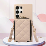 Crossbody Zipper Wallet Leather Case for Samsung Galaxy S23 Series