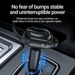 ACEFAST 53W Dual Port Car Charger with Retractable USB-C Cables